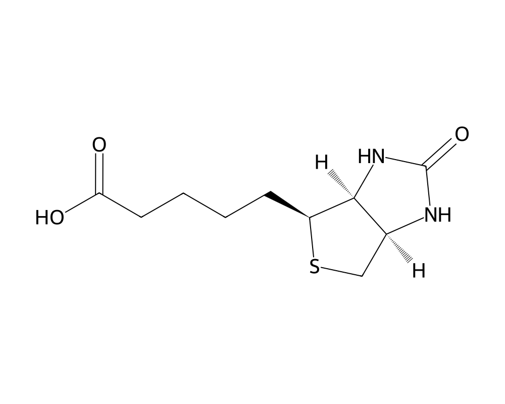 2D molecular structure of Biotin (B7)
