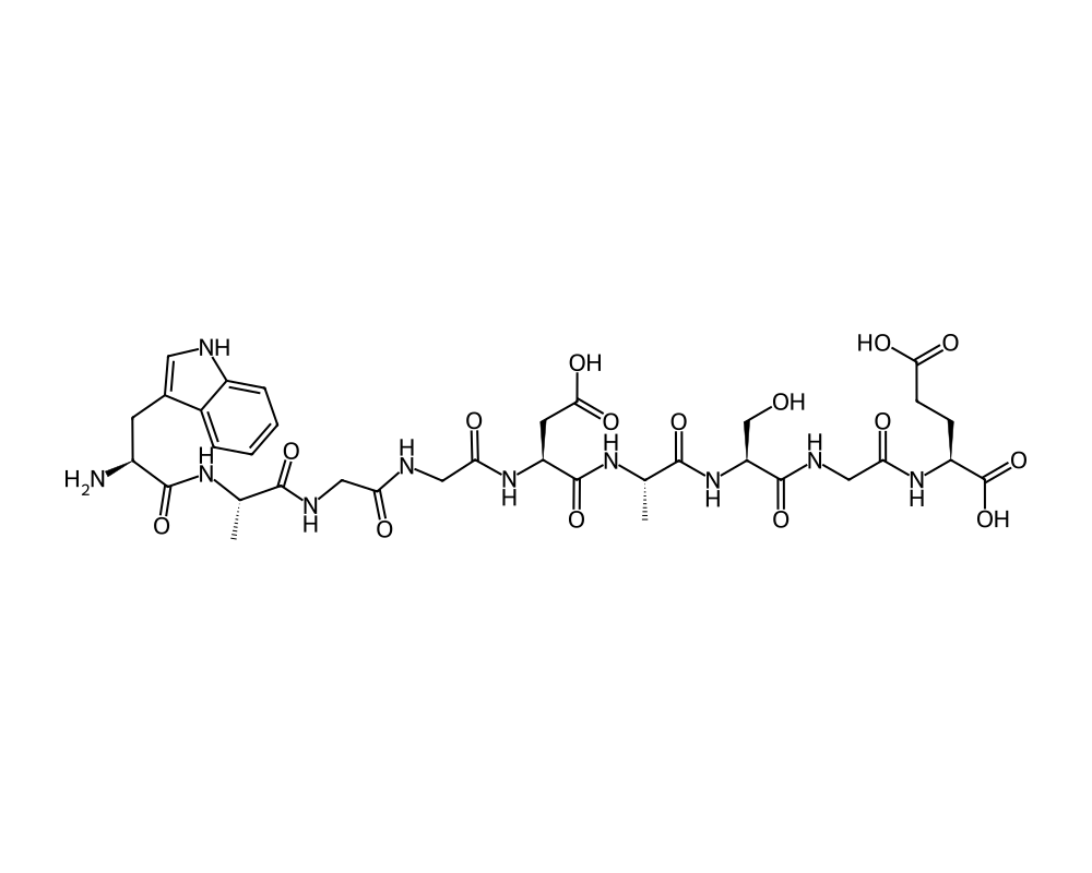 2D molecular structure of DSIP (Delta Sleep-Inducing Peptide)