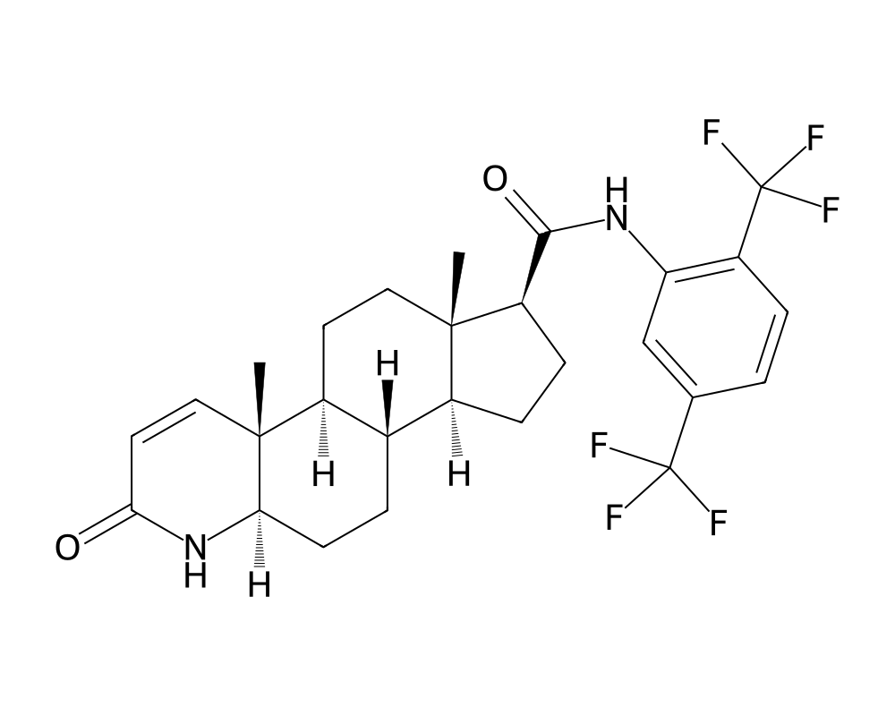 2D molecular structure of Dutasteride