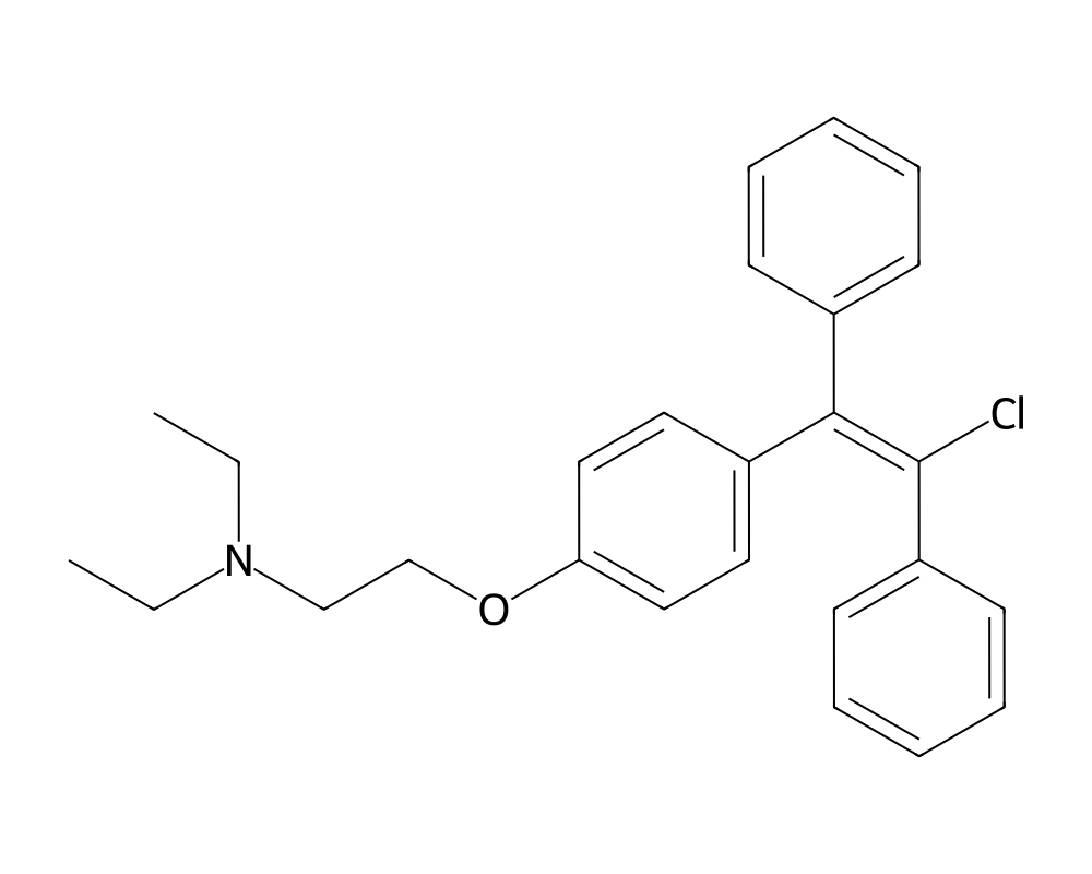 2D molecular structure of Enclomiphene Citrate