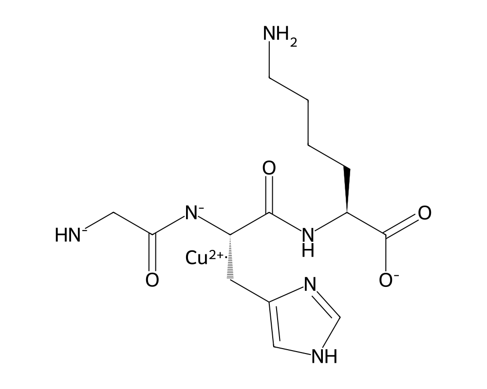 2D molecular structure of GHK-Cu