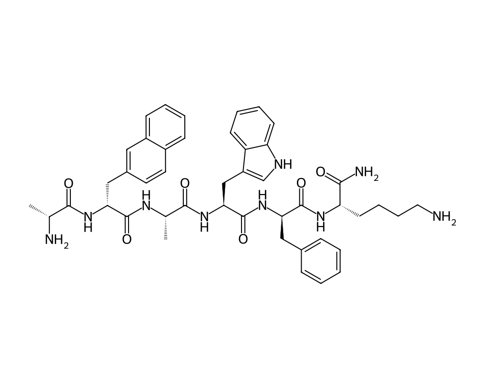 2D molecular structure of GHRP-2