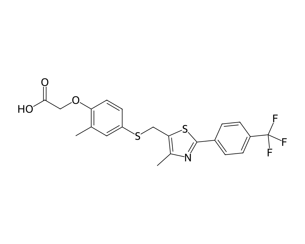 2D molecular structure of GW-501516 (Cardarine)