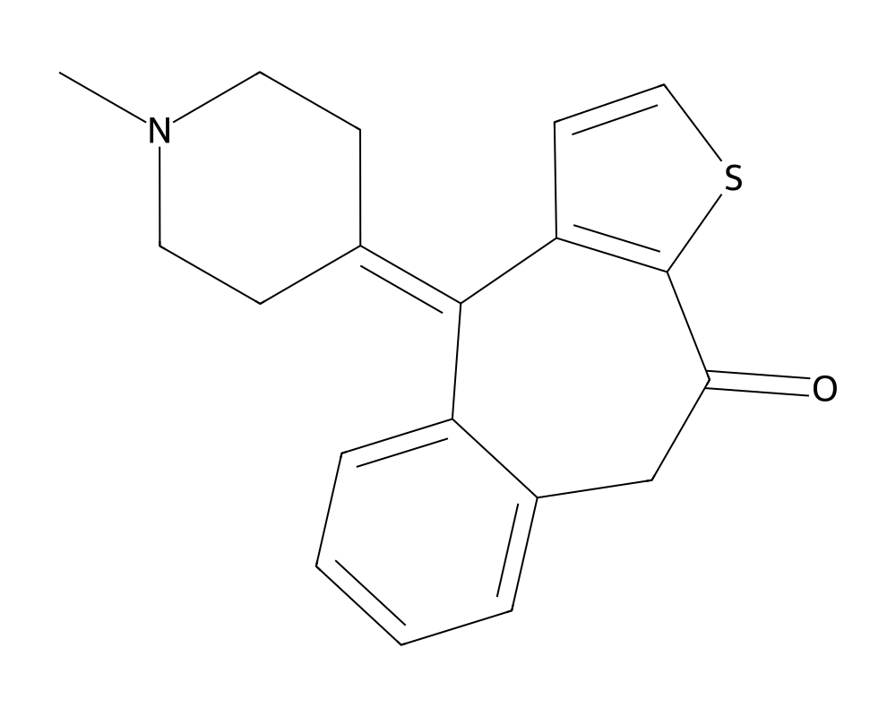 2D molecular structure of Ketotifen
