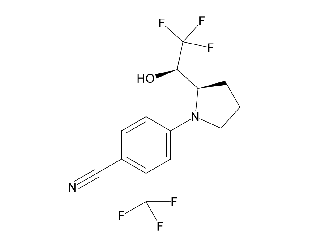 2D molecular structure of LGD-4033 (Ligandrol)