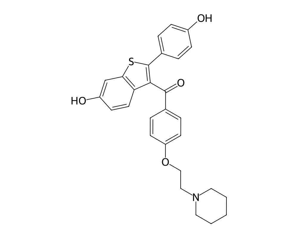 2D molecular structure of Raloxifene
