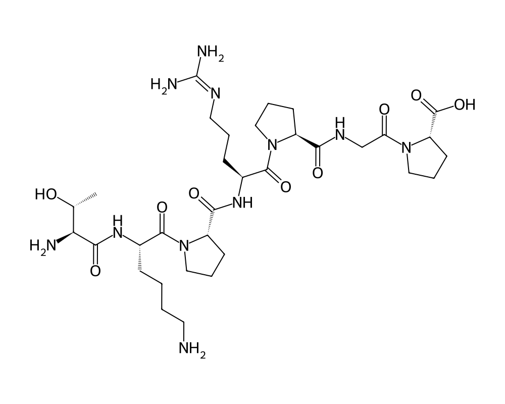 2D molecular structure of Selank