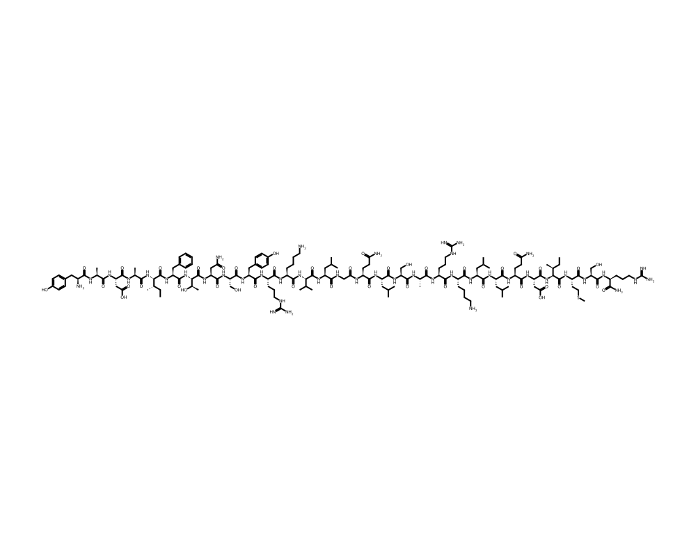 2D molecular structure of Sermorelin