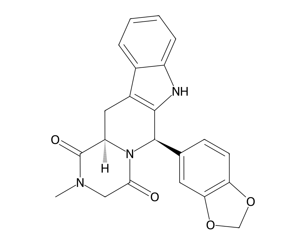 2D molecular structure of Tadalafil