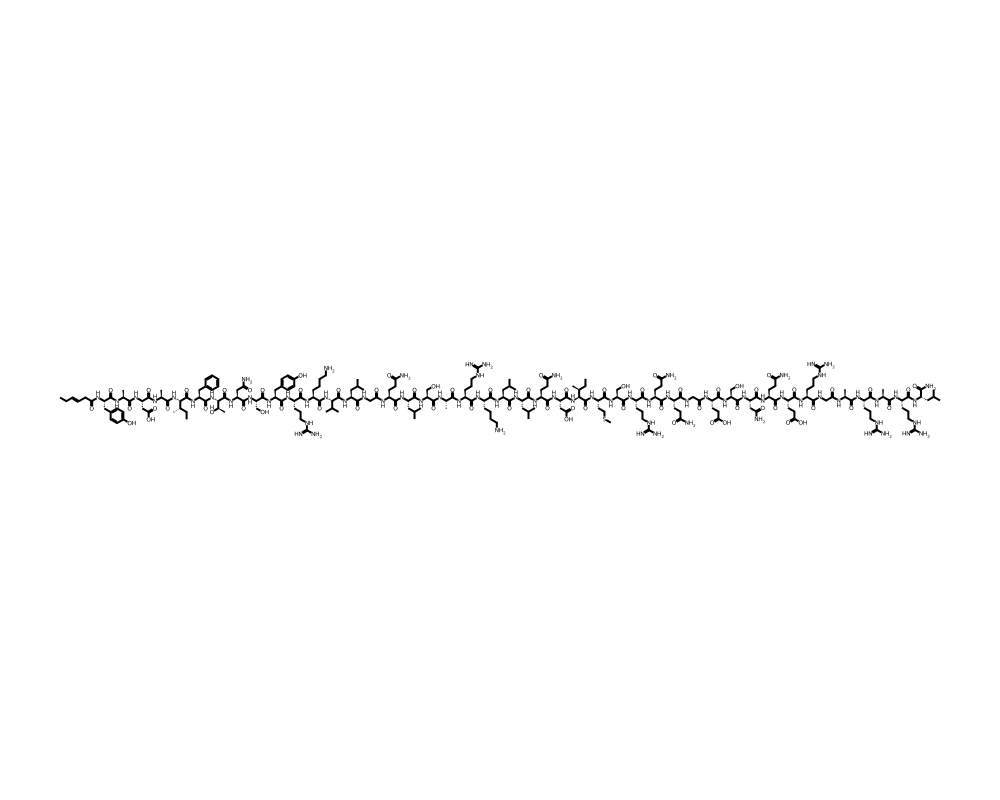 2D molecular structure of Tesamorelin