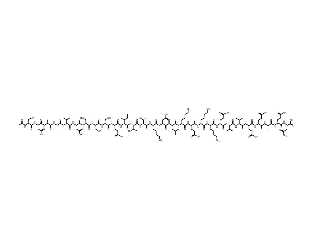 2D molecular structure of Thymosin Alpha-1