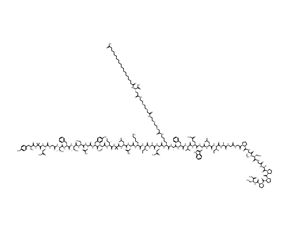 2D molecular structure of Tirzepatide