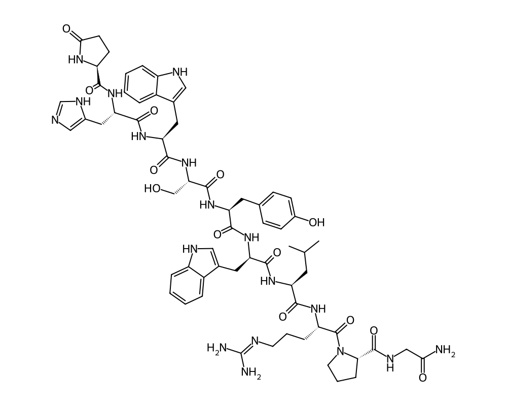 2D molecular structure of Triptorelin